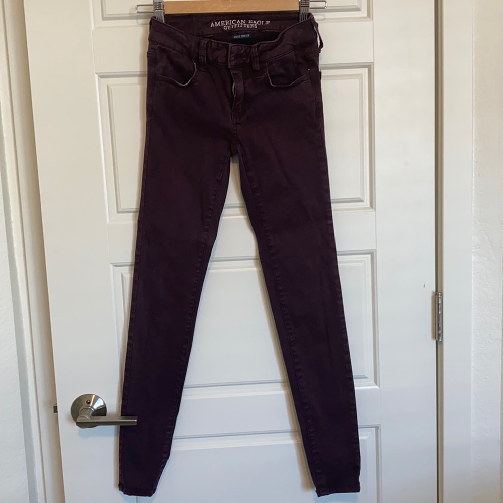Purple American eagle jeggings